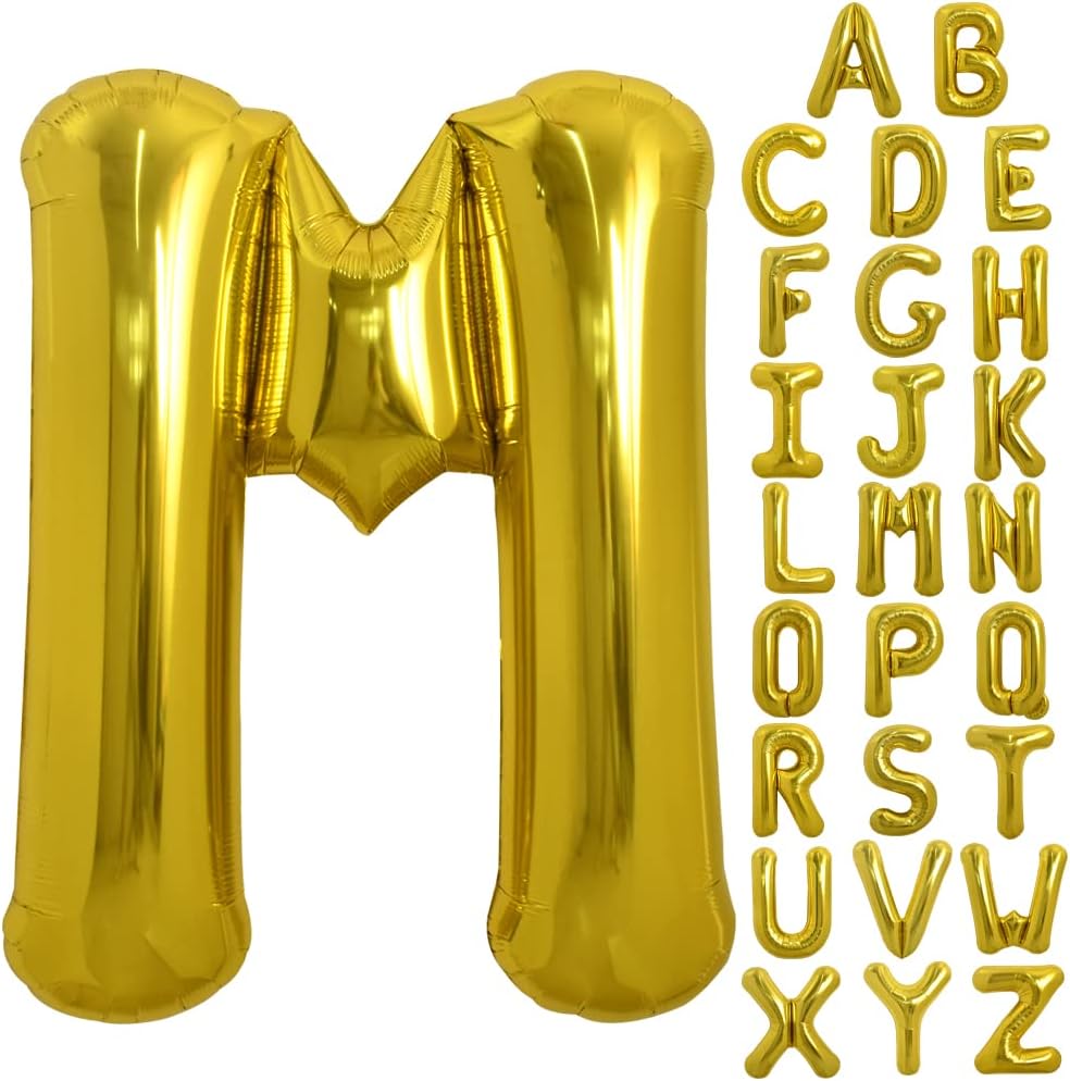 PARTY POINT Gold Foil Balloon Letter "M" 80cm – Gold Metallic Décor Balloon - Al Kabayel Discount CentrePARTY POINT Gold Foil Balloon Letter "M" 80cm – Gold Metallic Décor BalloonParty SuppliesPARTY POINTAl Kabayel Discount Centre