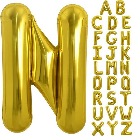 PARTY POINT Gold Foil Balloon Letter "N" 80cm – Large Gold Party Decoration Balloon - Al Kabayel Discount CentrePARTY POINT Gold Foil Balloon Letter "N" 80cm – Large Gold Party Decoration BalloonParty SuppliesPARTY POINTAl Kabayel Discount Centre