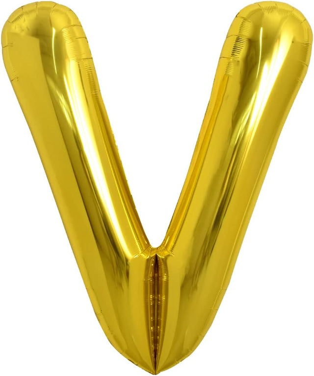 PARTY POINT Gold Foil Balloon Letter "V" 80cm – Stylish Balloon for Birthday Party - Al Kabayel Discount CentrePARTY POINT Gold Foil Balloon Letter "V" 80cm – Stylish Balloon for Birthday PartyParty SuppliesPARTY POINTAl Kabayel Discount Centre