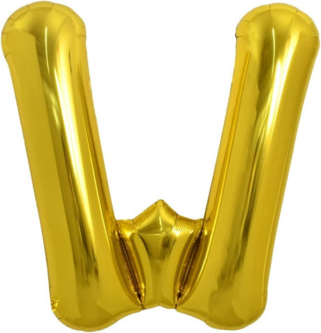 PARTY POINT Gold Foil Balloon Letter "W" 80cm – Gold Balloon for Wedding & Events - Al Kabayel Discount CentrePARTY POINT Gold Foil Balloon Letter "W" 80cm – Gold Balloon for Wedding & EventsParty SuppliesPARTY POINTAl Kabayel Discount Centre