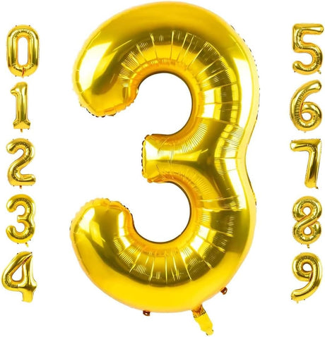 Party Point Number - 3 Foil Balloon 32", Fills with Air or Helium, Gold - Al Kabayel Discount CentreParty Point Number - 3 Foil Balloon 32", Fills with Air or Helium, GoldParty SuppliesPARTY POINTAl Kabayel Discount Centre