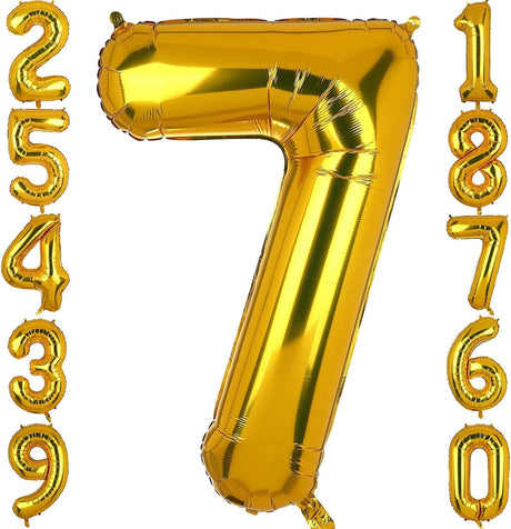 Party Point Number - 7 Foil Balloon 32", Fills with Air or Helium, Gold - Al Kabayel Discount CentreParty Point Number - 7 Foil Balloon 32", Fills with Air or Helium, GoldParty SuppliesPARTY POINTAl Kabayel Discount Centre