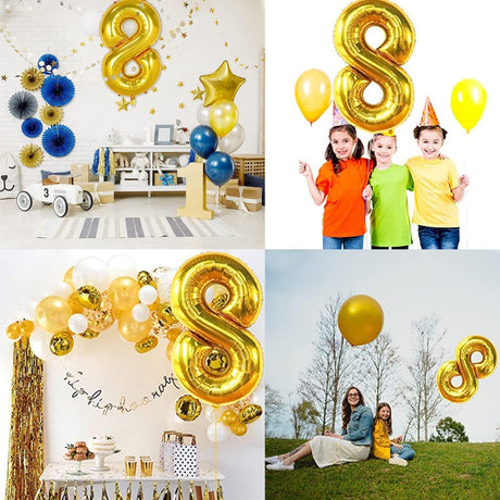 Party Point Number - 8 Foil Balloon 32", Fills with Air or Helium, Gold - Al Kabayel Discount CentreParty Point Number - 8 Foil Balloon 32", Fills with Air or Helium, GoldParty SuppliesPARTY POINTAl Kabayel Discount Centre