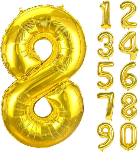 Party Point Number - 8 Foil Balloon 32", Fills with Air or Helium, Gold - Al Kabayel Discount CentreParty Point Number - 8 Foil Balloon 32", Fills with Air or Helium, GoldParty SuppliesPARTY POINTAl Kabayel Discount Centre