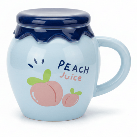 Peach Juice Jar Mug | Blue Ceramic Cup 380ml | Aesthetic Drinkware - Al Kabayel Discount CentrePeach Juice Jar Mug | Blue Ceramic Cup 380ml | Aesthetic DrinkwareMugsAKDCAl Kabayel Discount Centre