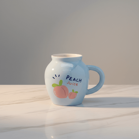 Peach Juice Jar Mug | Blue Ceramic Cup 380ml | Aesthetic Drinkware - Al Kabayel Discount CentrePeach Juice Jar Mug | Blue Ceramic Cup 380ml | Aesthetic DrinkwareMugsAKDCAl Kabayel Discount Centre