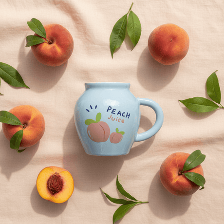 Peach Juice Jar Mug | Blue Ceramic Cup 380ml | Aesthetic Drinkware - Al Kabayel Discount CentrePeach Juice Jar Mug | Blue Ceramic Cup 380ml | Aesthetic DrinkwareMugsAKDCAl Kabayel Discount Centre