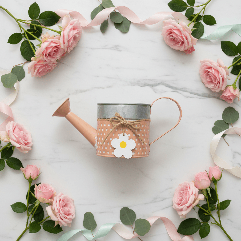Peach Metal Decorative Watering Can | Vintage Floral Home Décor | 10×10 cm - Al Kabayel Discount CentrePeach Metal Decorative Watering Can | Vintage Floral Home Décor | 10×10 cmHome Décor AccentsAKDCAl Kabayel Discount Centre