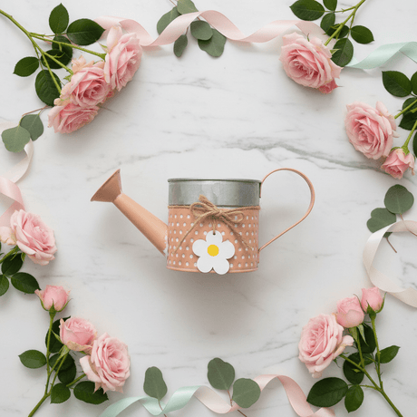 Peach Metal Decorative Watering Can | Vintage Floral Home Décor | 10×10 cm - Al Kabayel Discount CentrePeach Metal Decorative Watering Can | Vintage Floral Home Décor | 10×10 cmHome Décor AccentsAKDCAl Kabayel Discount Centre