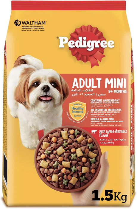 Pedigree Small Breed Beef Lamb & Vegetables Dry Dog Food (Adult) - 1.5KG - Al Kabayel Discount CentrePedigree Small Breed Beef Lamb & Vegetables Dry Dog Food (Adult) - 1.5KGPet SuppliesPEDIGREEAl Kabayel Discount Centre