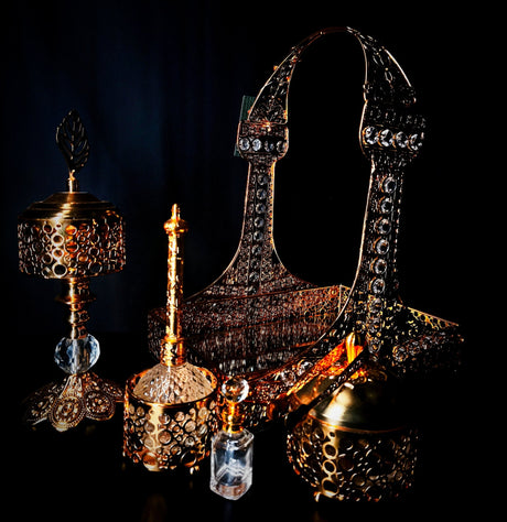 Perfume And Bakhoor Set Golden With Stand - Al Kabayel Discount CentrePerfume And Bakhoor Set Golden With StandHome Décor AccentsAKDCAl Kabayel Discount Centre