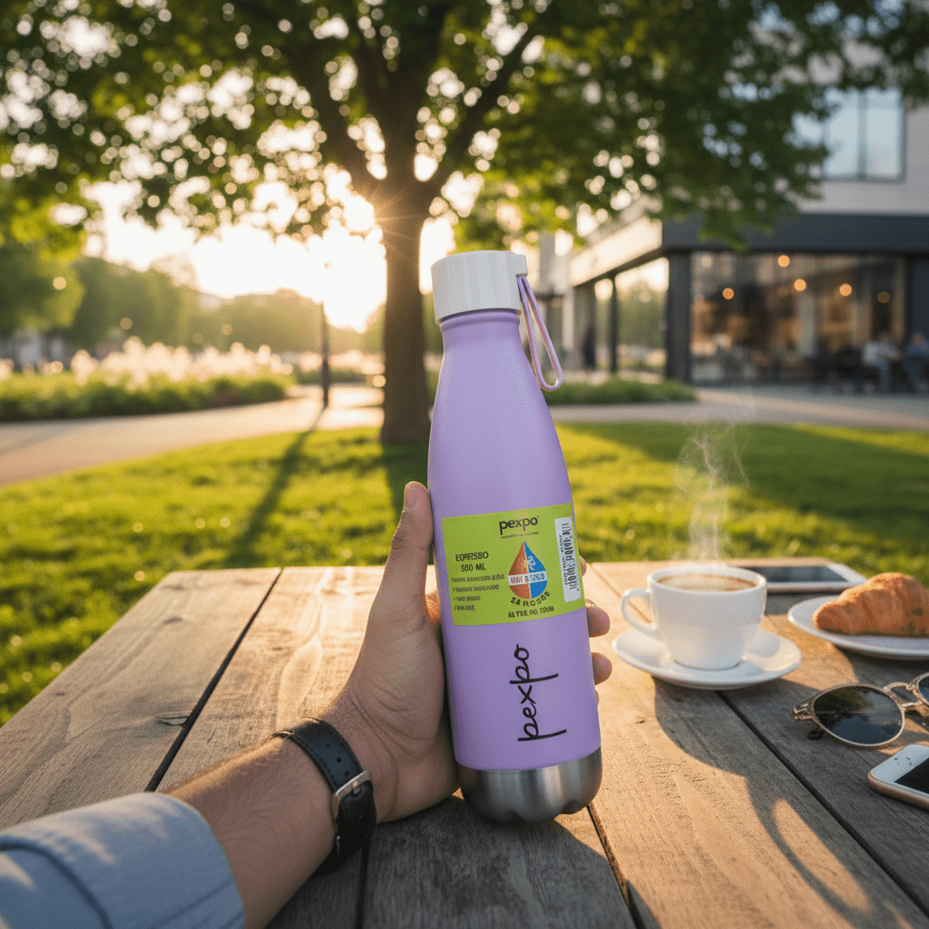 Pexpo Espresso Stainless Steel Vacuum Insulated Water Bottle - 500ml – Lavender / Pink - Al Kabayel Discount CentrePexpo Espresso Stainless Steel Vacuum Insulated Water Bottle - 500ml – Lavender / PinkWater BottlesPEXPOAl Kabayel Discount Centre