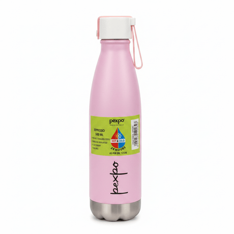 Pexpo Espresso Stainless Steel Vacuum Insulated Water Bottle - 500ml – Lavender / Pink - Al Kabayel Discount CentrePexpo Espresso Stainless Steel Vacuum Insulated Water Bottle - 500ml – Lavender / PinkWater BottlesPEXPOAl Kabayel Discount Centre