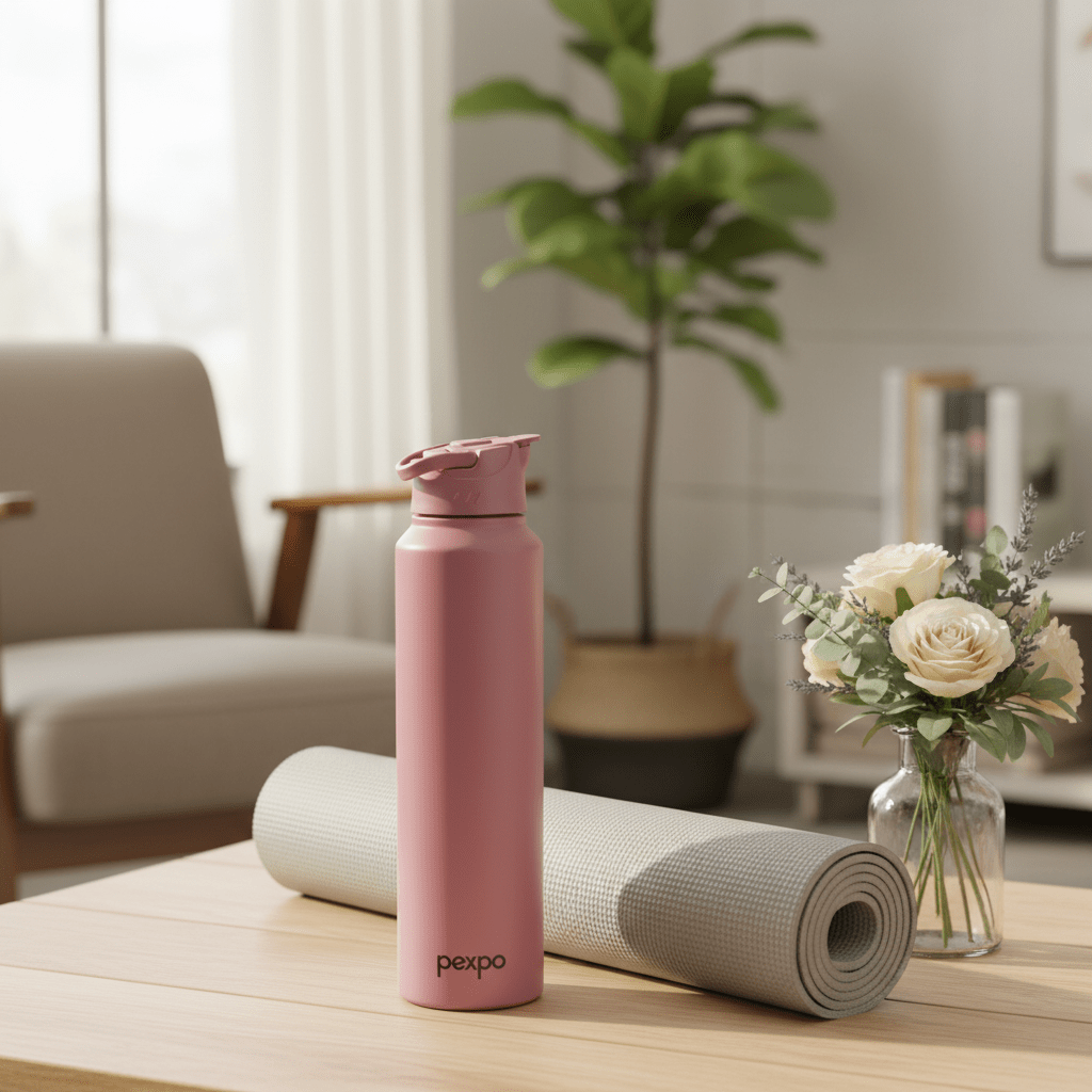 Pexpo Stainless Steel Vacuum Insulated Water Bottle – 1000ml - Dusty Rose / Lavender - Al Kabayel Discount CentrePexpo Stainless Steel Vacuum Insulated Water Bottle – 1000ml - Dusty Rose / LavenderWater BottlesPEXPOAl Kabayel Discount Centre