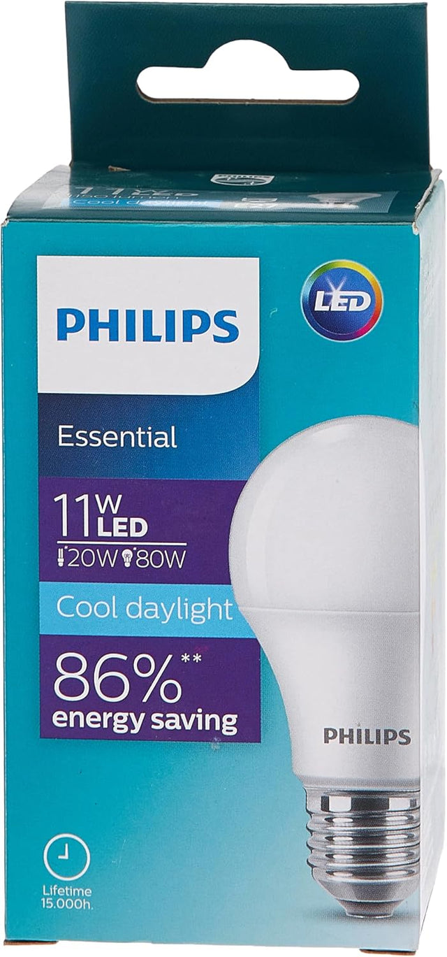 Philips 11W LED Bulb, Cool Daylight, E27 Base - Al Kabayel Discount CentrePhilips 11W LED Bulb, Cool Daylight, E27 BaseLight BulbsPHILIPSAl Kabayel Discount Centre