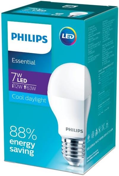 Philips 7W LED Bulb, Cool Daylight, E27 Base - Al Kabayel Discount CentrePhilips 7W LED Bulb, Cool Daylight, E27 BaseLight BulbsPHILIPSAl Kabayel Discount Centre
