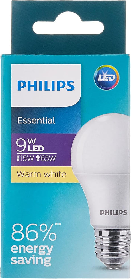 Philips 9W LED Bulb, Warm White, E27 Base - Al Kabayel Discount CentrePhilips 9W LED Bulb, Warm White, E27 BaseLight BulbsPHILIPSAl Kabayel Discount Centre