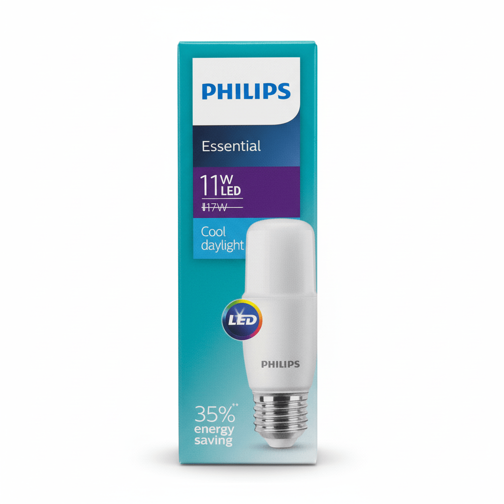 PHILIPS ESS DLSTICK Bulb 9W E27 6500K Cool DayLight - Al Kabayel Discount CentrePHILIPS ESS DLSTICK Bulb 9W E27 6500K Cool DayLightLight BulbsPHILIPSAl Kabayel Discount Centre