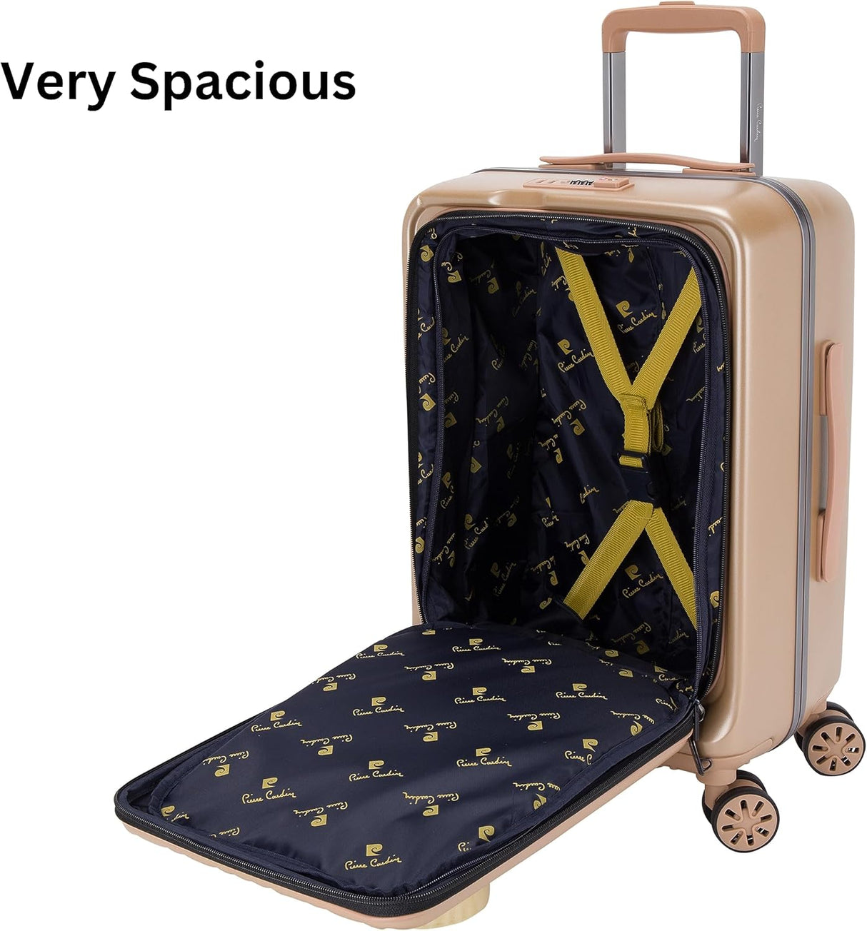 Pierre Cardin PC86326 19 - Inch Hard Shell Laptop Trolley Bag with Front Laptop Pocket & TSA Lock – Champagne - Al Kabayel Discount CentrePierre Cardin PC86326 19 - Inch Hard Shell Laptop Trolley Bag with Front Laptop Pocket & TSA Lock – ChampagneCabin LuggagePIERRE CARDINAl Kabayel Discount Centre