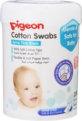 Pigeon Cotton Swabs, Flexible And Soft Paper Stem, 100% Soft Cotton Tips, Thin & Hinged, 200 Pieces, White - Al Kabayel Discount CentrePigeon Cotton Swabs, Flexible And Soft Paper Stem, 100% Soft Cotton Tips, Thin & Hinged, 200 Pieces, WhiteBaby ProductsPIGEONAl Kabayel Discount Centre