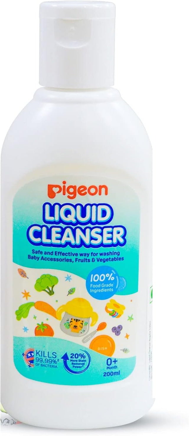 Pigeon Liquid Cleanser, 100% Food Grade Ingredients, Kills 99.99% Bacteria, 200ml - Al Kabayel Discount CentrePigeon Liquid Cleanser, 100% Food Grade Ingredients, Kills 99.99% Bacteria, 200mlHousehold CleaningPIGEONAl Kabayel Discount Centre
