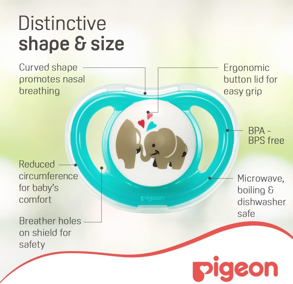 Pigeon Minilight Pacifier, Ultra Light Weight, Soft Silicone Nipple, More Air Flow, BPA Free, M Size for Unisex, 6+ Months, Clear - Al Kabayel Discount CentrePigeon Minilight Pacifier, Ultra Light Weight, Soft Silicone Nipple, More Air Flow, BPA Free, M Size for Unisex, 6+ Months, ClearBaby ProductsPIGEONAl Kabayel Discount Centre