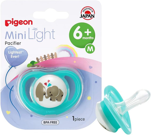 Pigeon Minilight Pacifier, Ultra Light Weight, Soft Silicone Nipple, More Air Flow, BPA Free, M Size for Unisex, 6+ Months, Clear - Al Kabayel Discount CentrePigeon Minilight Pacifier, Ultra Light Weight, Soft Silicone Nipple, More Air Flow, BPA Free, M Size for Unisex, 6+ Months, ClearBaby ProductsPIGEONAl Kabayel Discount Centre