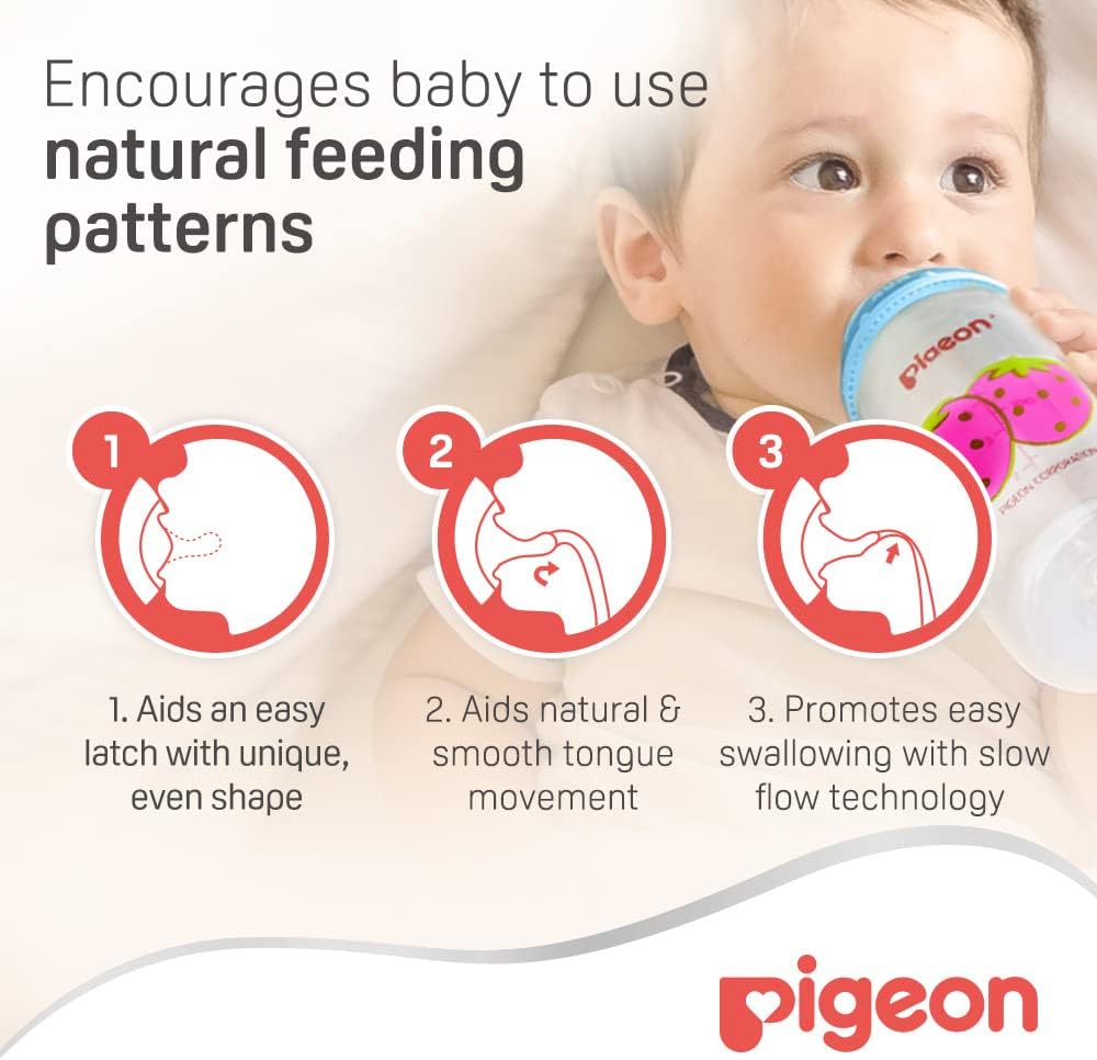 Pigeon Peristaltic Silicone Nipple, 2 Pieces,Size M - Al Kabayel Discount CentrePigeon Peristaltic Silicone Nipple, 2 Pieces,Size MBaby ProductsPIGEONAl Kabayel Discount Centre