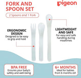 Pigeon Plastic Spoon And Fork Set, 6 Months, 3 Piece [03310],Assorted Colors - Al Kabayel Discount CentrePigeon Plastic Spoon And Fork Set, 6 Months, 3 Piece [03310],Assorted ColorsBaby ProductsPIGEONAl Kabayel Discount Centre