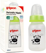 Pigeon Slim Neck Animal Decorated Plastic Feeding Bottle, Ultra Soft Silicone Nipple, Anti Colic, Bpa & Bps Free, 120Ml, Multicolor - Al Kabayel Discount CentrePigeon Slim Neck Animal Decorated Plastic Feeding Bottle, Ultra Soft Silicone Nipple, Anti Colic, Bpa & Bps Free, 120Ml, MulticolorBaby ProductsPIGEONAl Kabayel Discount Centre