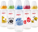 Pigeon Slim Neck Animal Decorated Plastic Feeding Bottle, Ultra Soft Silicone Nipple, Anti Colic, Bpa & Bps Free, 240Ml, Multicolor - Al Kabayel Discount CentrePigeon Slim Neck Animal Decorated Plastic Feeding Bottle, Ultra Soft Silicone Nipple, Anti Colic, Bpa & Bps Free, 240Ml, MulticolorBaby ProductsPIGEONAl Kabayel Discount Centre