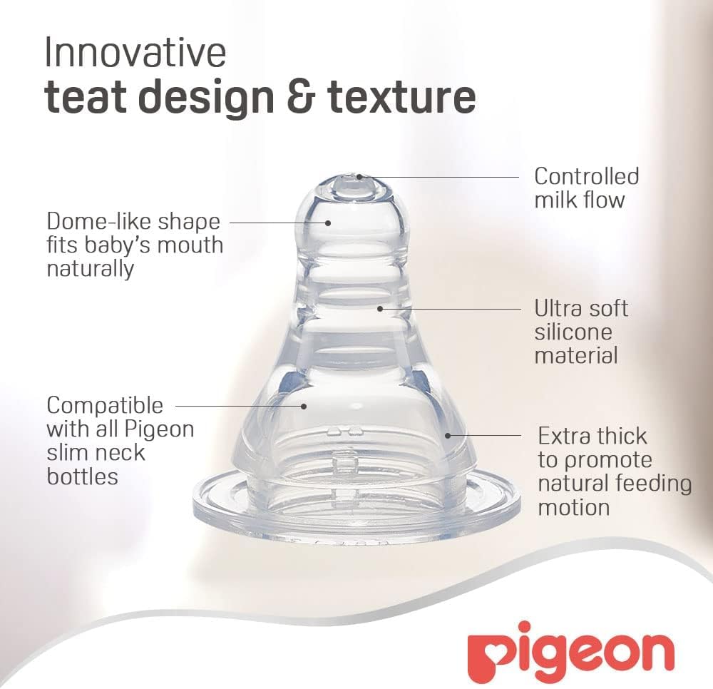Pigeon Slim Neck Animal Decorated Plastic Feeding Bottle, Ultra Soft Silicone Nipple, Anti Colic, Bpa & Bps Free, 50Ml, Item is Assorted Color - Al Kabayel Discount CentrePigeon Slim Neck Animal Decorated Plastic Feeding Bottle, Ultra Soft Silicone Nipple, Anti Colic, Bpa & Bps Free, 50Ml, Item is Assorted ColorBaby ProductsPIGEONAl Kabayel Discount Centre