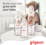 Pigeon Slim Neck Glass Feeding Bottle, Clear Cap, Ultra - Soft Silicone, Anti - Colic, Bpa & Bps Free, 200Ml, White - Al Kabayel Discount CentrePigeon Slim Neck Glass Feeding Bottle, Clear Cap, Ultra - Soft Silicone, Anti - Colic, Bpa & Bps Free, 200Ml, WhiteBaby ProductsPIGEONAl Kabayel Discount Centre