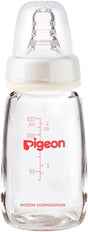 Pigeon Slim Neck Glass Feeding Bottle, Clear Cap, Ultra Soft Silicone Nipple, Anti - Colic, Durable & Long Lasting, BPA & BPS Free, White/Clear, 120ml - Al Kabayel Discount CentrePigeon Slim Neck Glass Feeding Bottle, Clear Cap, Ultra Soft Silicone Nipple, Anti - Colic, Durable & Long Lasting, BPA & BPS Free, White/Clear, 120mlBaby ProductsPIGEONAl Kabayel Discount Centre
