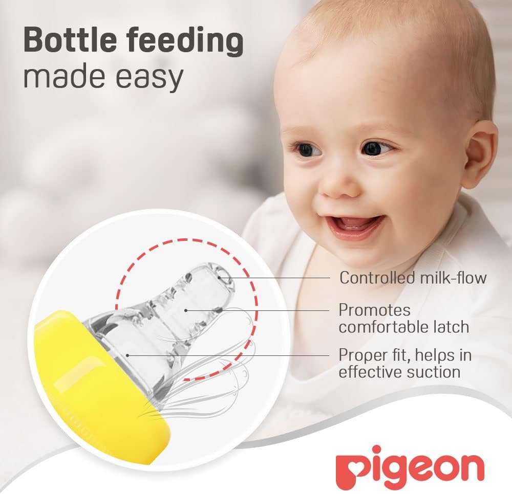 Pigeon Slim Neck Glass Feeding Bottle, White Cap, Ultra - Soft Silicone, Anti - Colic, Bpa & Bps Free, 200Ml, Multicolor - Al Kabayel Discount CentrePigeon Slim Neck Glass Feeding Bottle, White Cap, Ultra - Soft Silicone, Anti - Colic, Bpa & Bps Free, 200Ml, MulticolorBaby ProductsPIGEONAl Kabayel Discount Centre