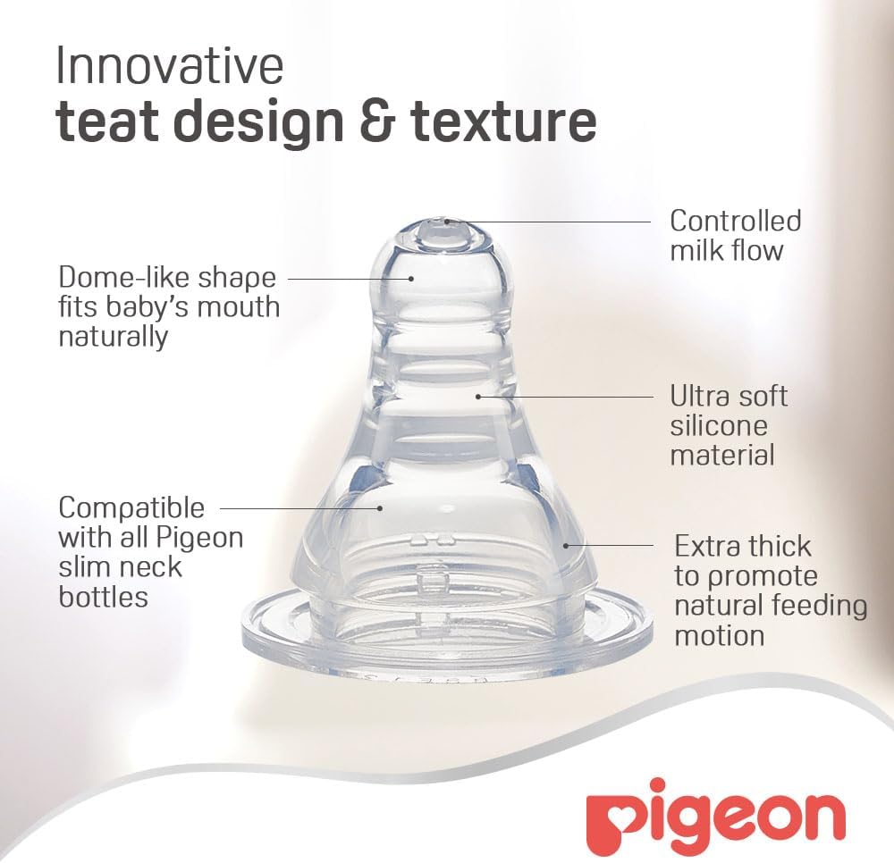 Pigeon Slim Neck Glass Feeding Bottle, White Cap, Ultra - Soft Silicone, Anti - Colic, Bpa & Bps Free, 200Ml, Multicolor - Al Kabayel Discount CentrePigeon Slim Neck Glass Feeding Bottle, White Cap, Ultra - Soft Silicone, Anti - Colic, Bpa & Bps Free, 200Ml, MulticolorBaby ProductsPIGEONAl Kabayel Discount Centre