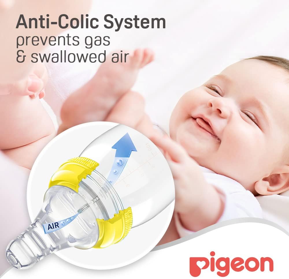 Pigeon Slim Neck Glass Feeding Bottle, White Cap, Ultra - Soft Silicone, Anti - Colic, Bpa & Bps Free, 200Ml, Multicolor - Al Kabayel Discount CentrePigeon Slim Neck Glass Feeding Bottle, White Cap, Ultra - Soft Silicone, Anti - Colic, Bpa & Bps Free, 200Ml, MulticolorBaby ProductsPIGEONAl Kabayel Discount Centre