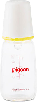 Pigeon Slim Neck Glass Feeding Bottle, White Cap, Ultra Soft Silicone Nipple, Anti - Colic, Durable & Long Lasting, BPA & BPS Free, Assorted/Clear, 120ml - Al Kabayel Discount CentrePigeon Slim Neck Glass Feeding Bottle, White Cap, Ultra Soft Silicone Nipple, Anti - Colic, Durable & Long Lasting, BPA & BPS Free, Assorted/Clear, 120mlBaby ProductsPIGEONAl Kabayel Discount Centre