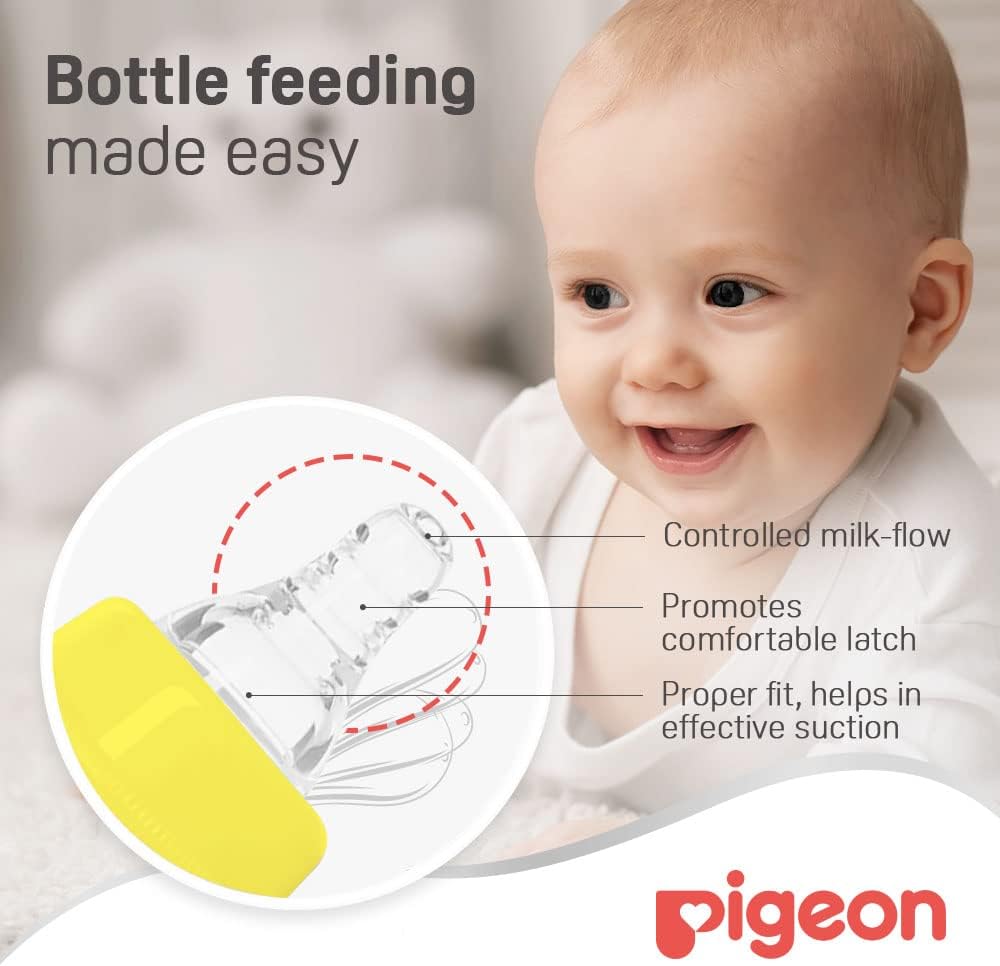 Pigeon Slim Neck Glass Feeding Bottle, White Cap With Handle, Ultra - Soft Silicone, Anti - Colic, Bpa & Bps Free, 240ml, Assorted Color - Al Kabayel Discount CentrePigeon Slim Neck Glass Feeding Bottle, White Cap With Handle, Ultra - Soft Silicone, Anti - Colic, Bpa & Bps Free, 240ml, Assorted ColorBaby ProductsPIGEONAl Kabayel Discount Centre