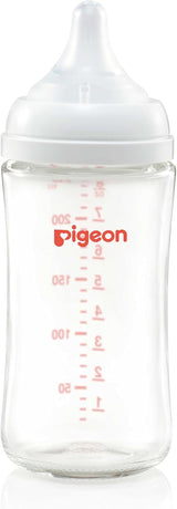Pigeon Softouch Wide Neck Feeding Glass Nursing Bottle, Medium Nipple Size, BPA Free, 3 + Months, 240ml - Al Kabayel Discount CentrePigeon Softouch Wide Neck Feeding Glass Nursing Bottle, Medium Nipple Size, BPA Free, 3 + Months, 240mlBaby ProductsPIGEONAl Kabayel Discount Centre