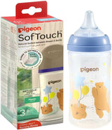 Pigeon Softouch Wide Neck Peristaltic PLUS Decorated Feeding Nursing Bottle, Medium Nipple Size, BPA Free, 3 + Months, 240ml, Multi - Color - Al Kabayel Discount CentrePigeon Softouch Wide Neck Peristaltic PLUS Decorated Feeding Nursing Bottle, Medium Nipple Size, BPA Free, 3 + Months, 240ml, Multi - ColorBaby ProductsPIGEONAl Kabayel Discount Centre