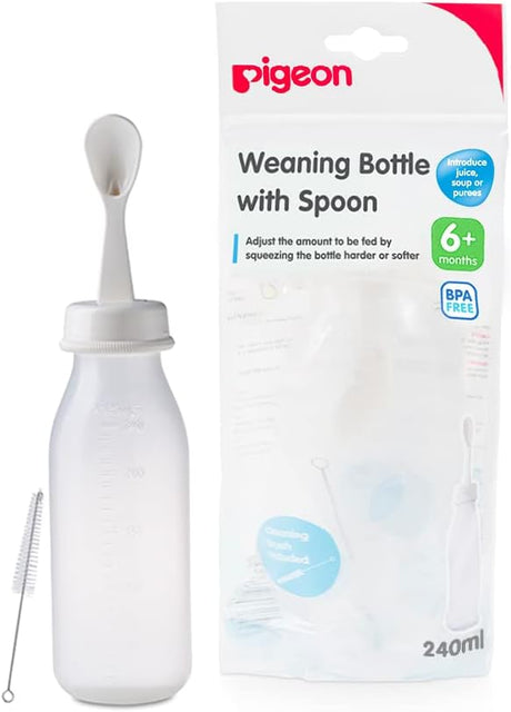 Pigeon Weaning Bottle, 240 Ml 3329, White - Al Kabayel Discount CentrePigeon Weaning Bottle, 240 Ml 3329, WhiteBaby ProductsPIGEONAl Kabayel Discount Centre