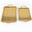 Pilsco 2 - Piece Rectangular Golden Serving Tray Set with Handles, Elegant Metal Tea, Coffee & Food Serving Trays for Home, Kitchen, Hotel & Parties – 34 × 24 cm & 40 × 28 cm - Al Kabayel Discount CentrePilsco 2 - Piece Rectangular Golden Serving Tray Set with Handles, Elegant Metal Tea, Coffee & Food Serving Trays for Home, Kitchen, Hotel & Parties – 34 × 24 cm & 40 × 28 cmServing TraysPILSCOAl Kabayel Discount Centre