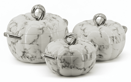 Pilsco 3 - Piece Insulated Thermal Hot Pot Set (3L, 2L & 1L) – White with Silver Accents - Al Kabayel Discount CentrePilsco 3 - Piece Insulated Thermal Hot Pot Set (3L, 2L & 1L) – White with Silver AccentsCasserolesPILSCOAl Kabayel Discount Centre