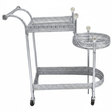 Pilsco 3-Tier Silver Chrome Metal Ornate Serving Trolley with Round Side Tray and Wheels | Majlis & Hospitality Tea Cart | 70cmx60x34cm - Al Kabayel Discount CentrePilsco 3-Tier Silver Chrome Metal Ornate Serving Trolley with Round Side Tray and Wheels | Majlis & Hospitality Tea Cart | 70cmx60x34cmOrganizers & AccessoriesPILSCOAl Kabayel Discount Centre