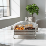 Pilsco 4 - Compartment Acrylic Candy Box with Square Metal Silver Holder And Lid – Compact Snack Organizer for Home & Office Use – 29 × 9 cm - Al Kabayel Discount CentrePilsco 4 - Compartment Acrylic Candy Box with Square Metal Silver Holder And Lid – Compact Snack Organizer for Home & Office Use – 29 × 9 cmJars & Food SaversPILSCOAl Kabayel Discount Centre