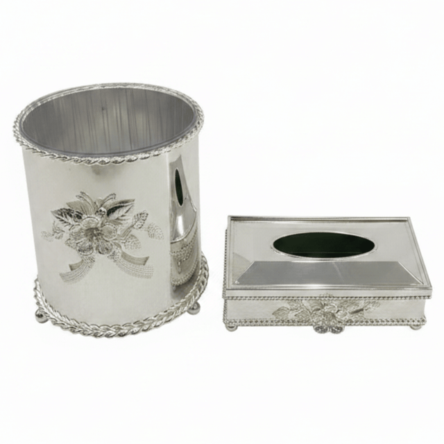 Pilsco Acrylic Dustbin with Silver Metal Base and Tissue Box Set – Elegant and Durable Design – 26 × 22 cm & 26 × 13 cm - Al Kabayel Discount CentrePilsco Acrylic Dustbin with Silver Metal Base and Tissue Box Set – Elegant and Durable Design – 26 × 22 cm & 26 × 13 cmOrganizers & AccessoriesPILSCOAl Kabayel Discount Centre
