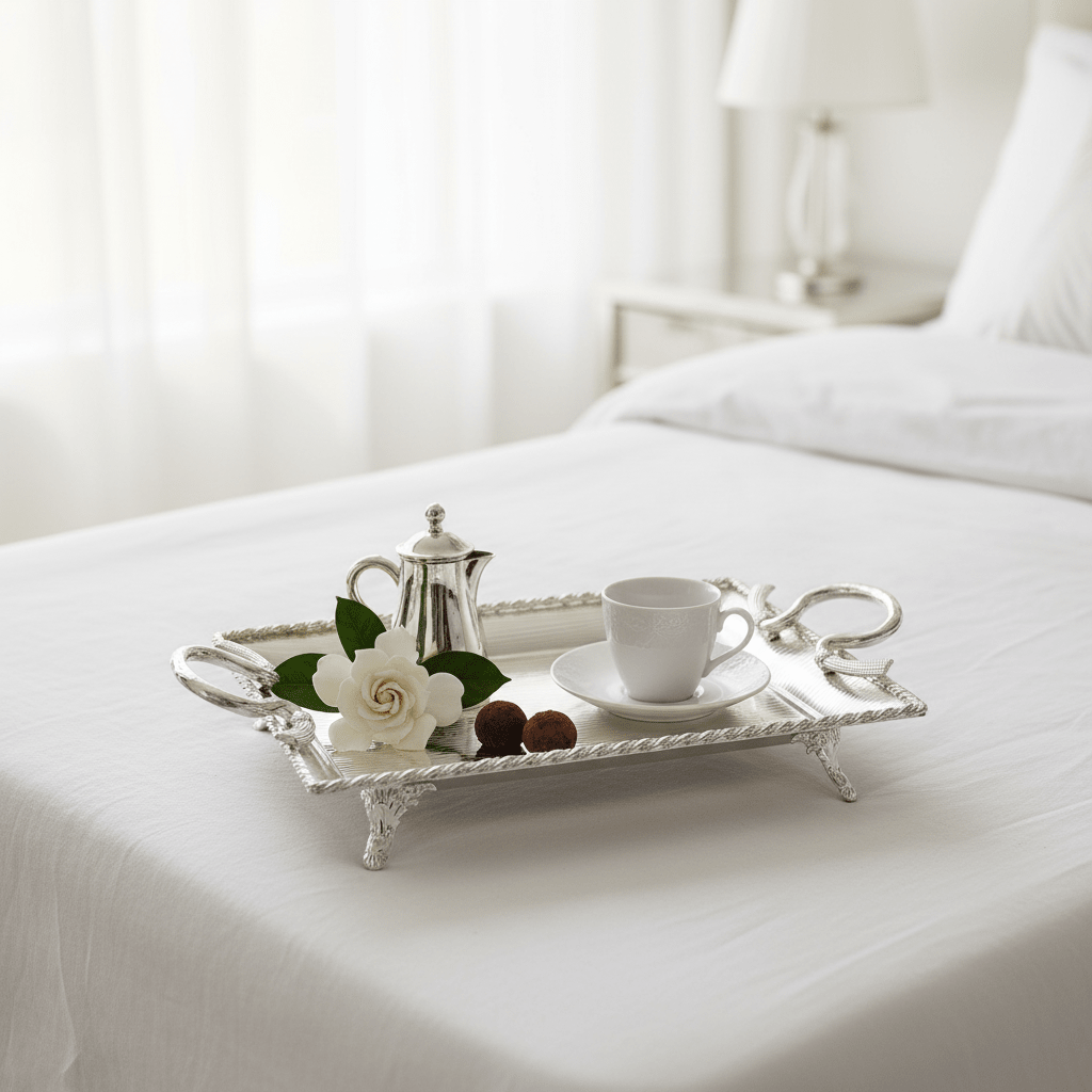 Pilsco Compact Footed Silver Stainless Steel Serving Tray with Elegant Handles – 39×29cm - Al Kabayel Discount CentrePilsco Compact Footed Silver Stainless Steel Serving Tray with Elegant Handles – 39×29cmServing TraysAKDCAl Kabayel Discount Centre
