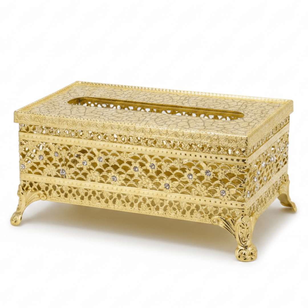 Pilsco Elegant Gold Metal Tissue Box Holder – Luxury Finish Tissue Box Cover – 26.5 × 13 cm - Al Kabayel Discount CentrePilsco Elegant Gold Metal Tissue Box Holder – Luxury Finish Tissue Box Cover – 26.5 × 13 cmNapkin Holders & Tissue BoxPILSCOAl Kabayel Discount Centre