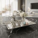 Pilsco Footed Silver Stainless Steel Serving Tray with Elegant Handles – 50×35cm - Al Kabayel Discount CentrePilsco Footed Silver Stainless Steel Serving Tray with Elegant Handles – 50×35cmServing TraysPILSCOAl Kabayel Discount Centre